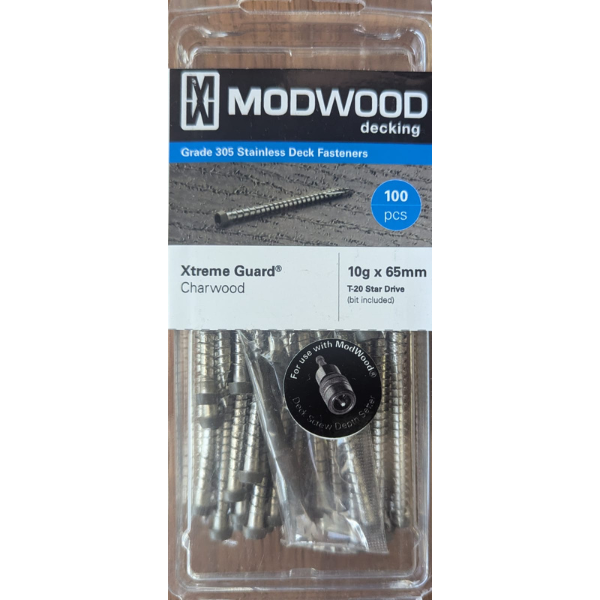 Coloured Decking Screws for Modwood Xtreme Guard 305SS Composite Decking Suitable for Wooden Joist - Box of 100