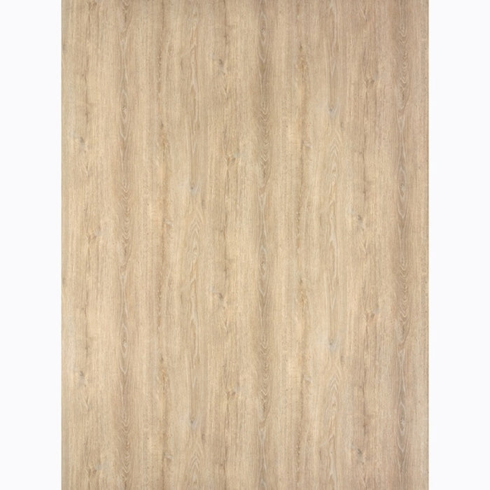Wooden panel with a light brown color and vertical grain pattern on a white background