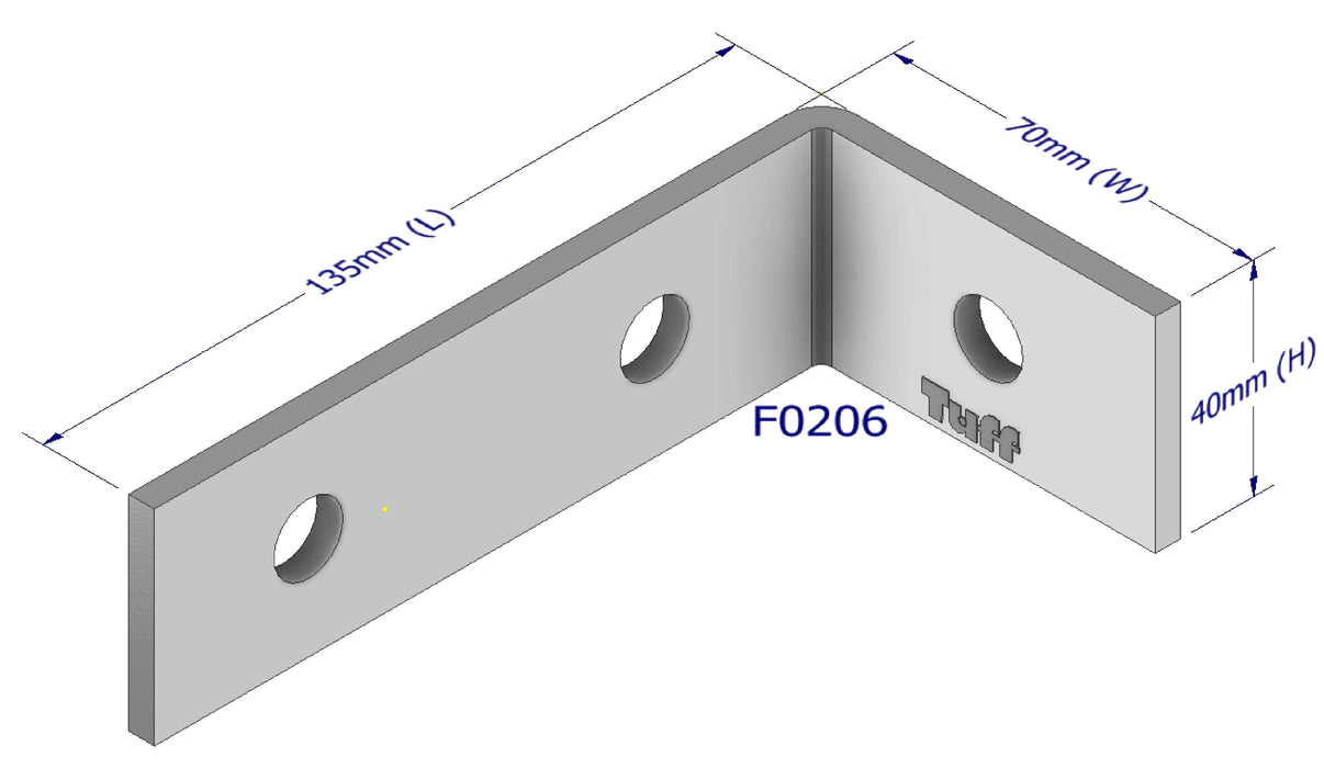 Angle Bracket 65x130x65x5mm Carton of 25