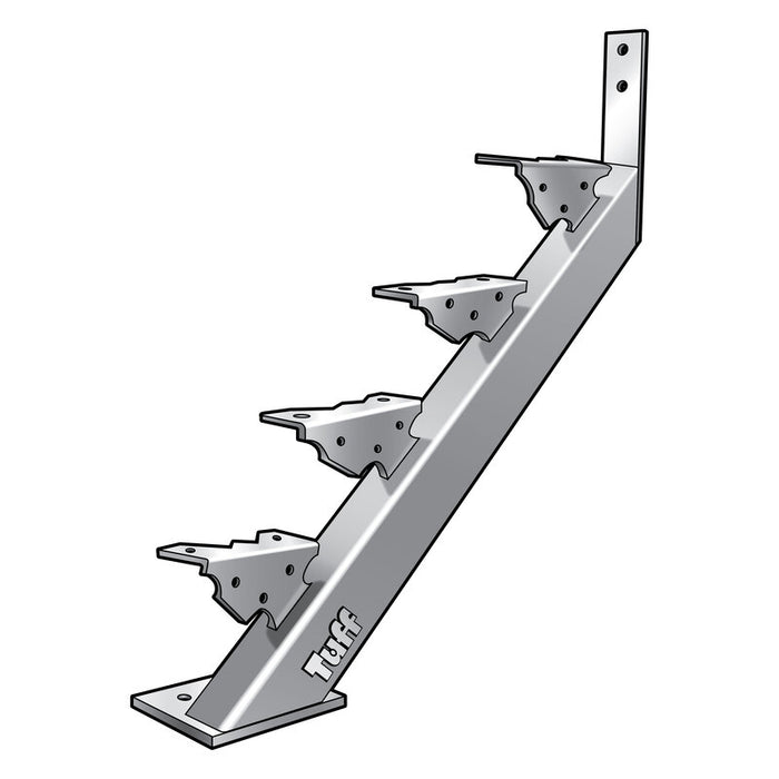 Stair Stringer Bolt-On Concrete - 4 Step for a Pair (2 Piece)