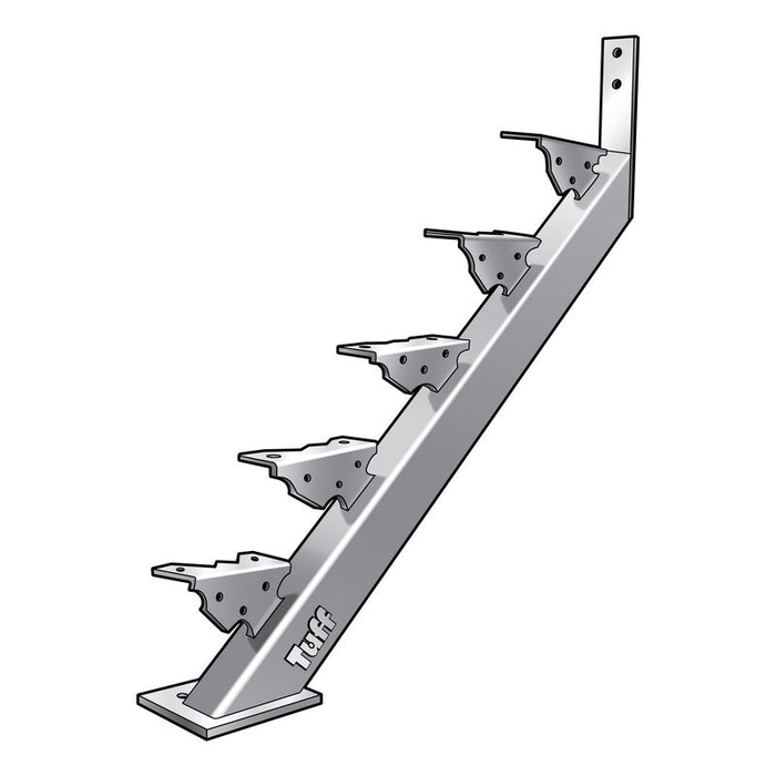 Stair Stringer Bolt-On Concrete - 5 Step for a Pair (2 Piece)