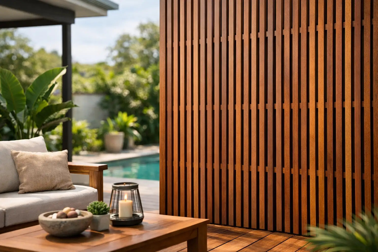Merbau Batten Screening for Outdoor Projects