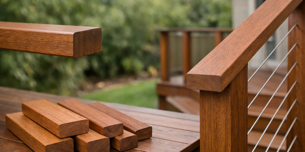 Merbau Handrail Sizes for Decks and Stairs — Decking Wood QLD