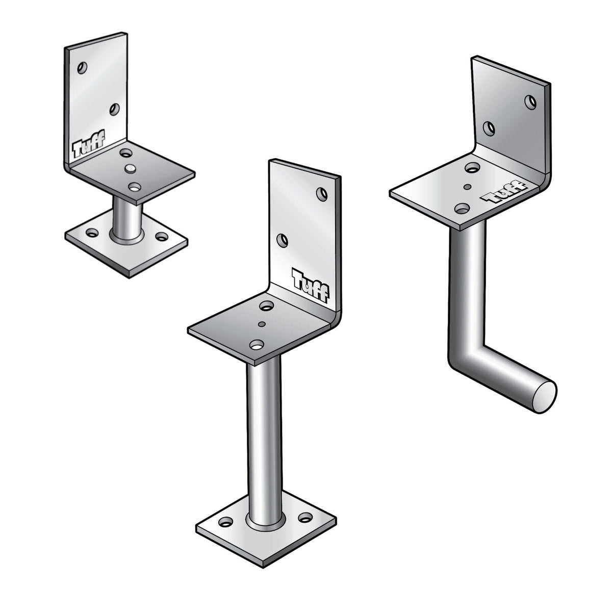 L Shape Post Support M12 Half Stirrup Post Anchor or L Shape Angle Stirrup Post Support ...