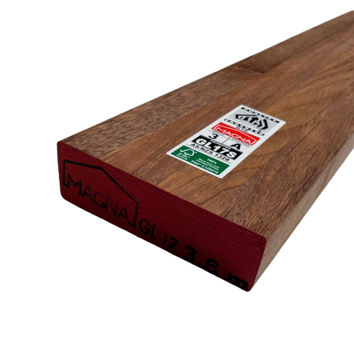 140x42 Merbau Laminated Non-Rebated Handrail