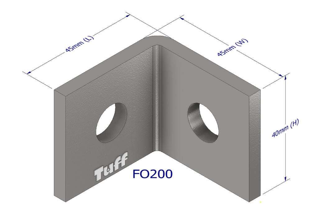 Angle Bracket 40x40x40x5mm, M12