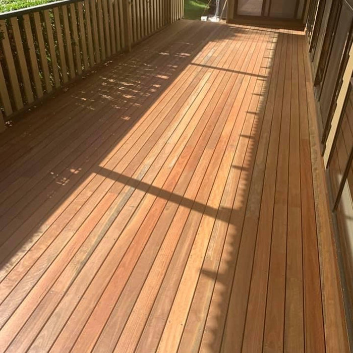 86x19 Concealed Fix Spotted Gum Decking S&B Grade KD Pack Size from 450lm