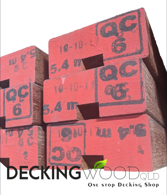90x42 Merbau Handrail Laminated Rebated — Decking Wood QLD