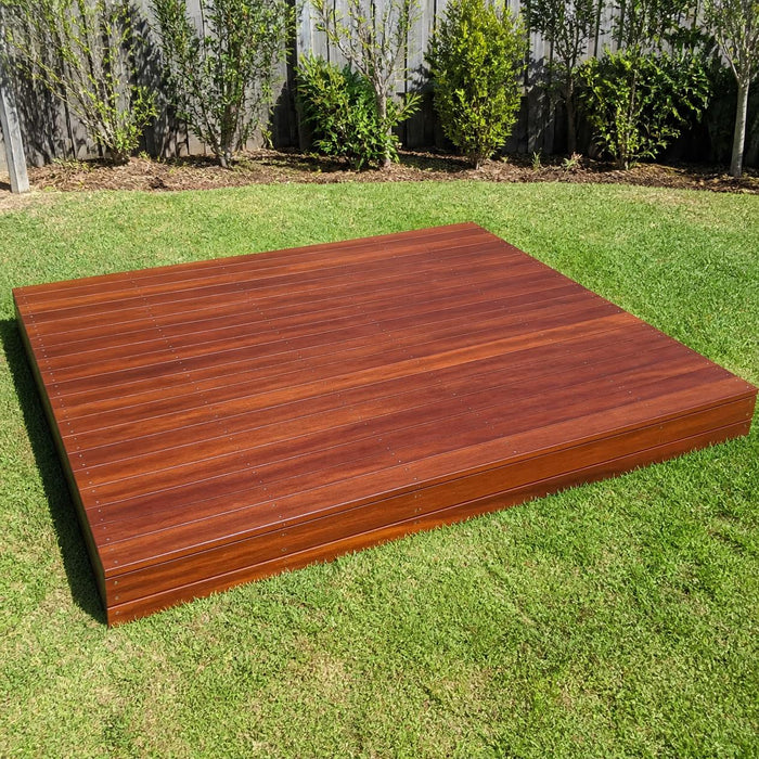 DIY Deck Kit 3m x 3m – Merbau deck on plain ground