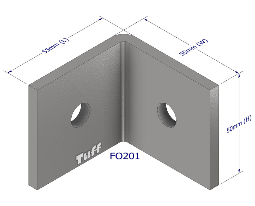 Angle Bracket 50x50x50x5mm, M12