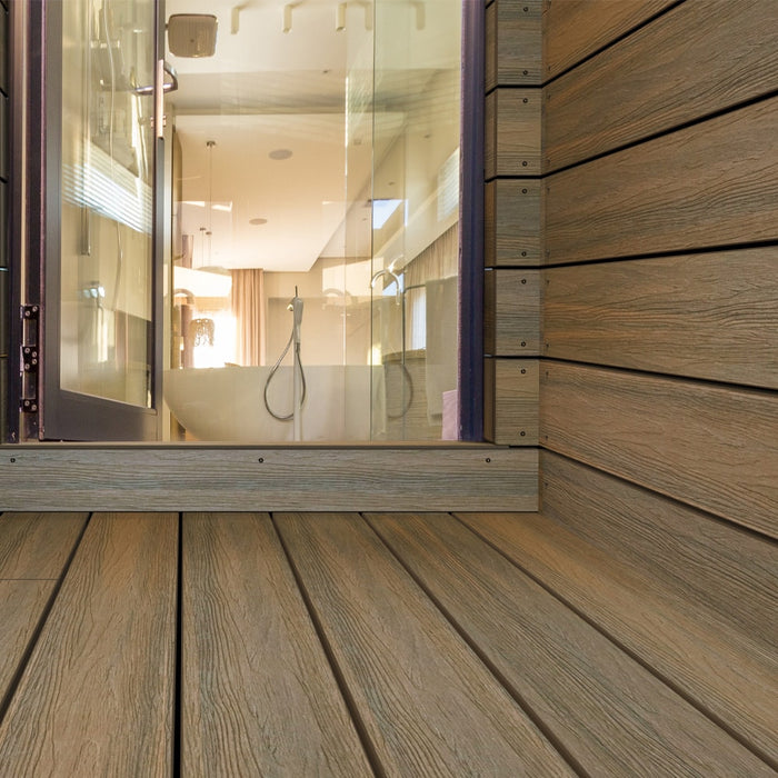 Composite Decking 135x25 Evalast I Series Grooved Oasis Palm  5.4m