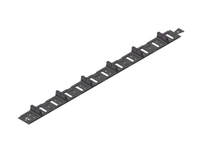A black nylon concealed fixing clip for 88mm ModWood decking boards.