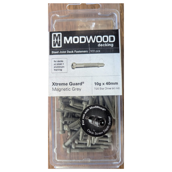 Coloured Decking Screws for Modwood Xtreme Guard 410SS Composite Decking Suitable for Metal Joist - Box of 100