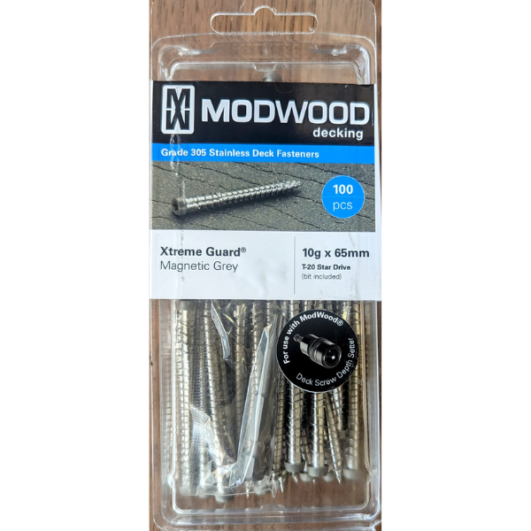 Coloured Decking Screws for Modwood Xtreme Guard 305SS Composite Decking Suitable for Wooden Joist - Box of 100