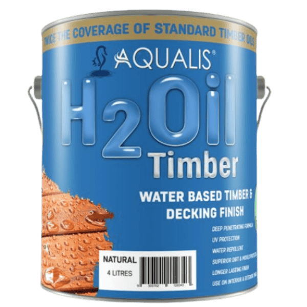 Aqualis H2Oil Water Based Timber Finish - Natural - Available in 4 L and 10 L