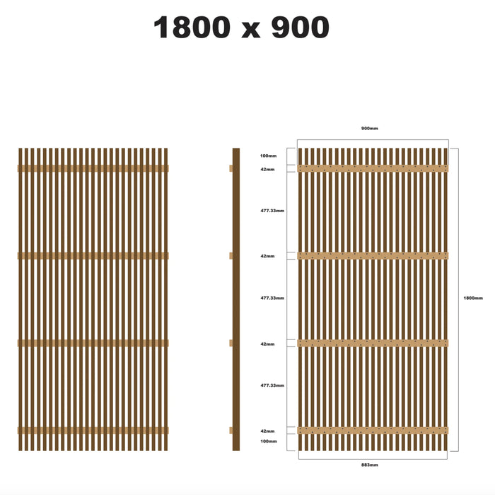 Timber Batten Screens - Raw Finish