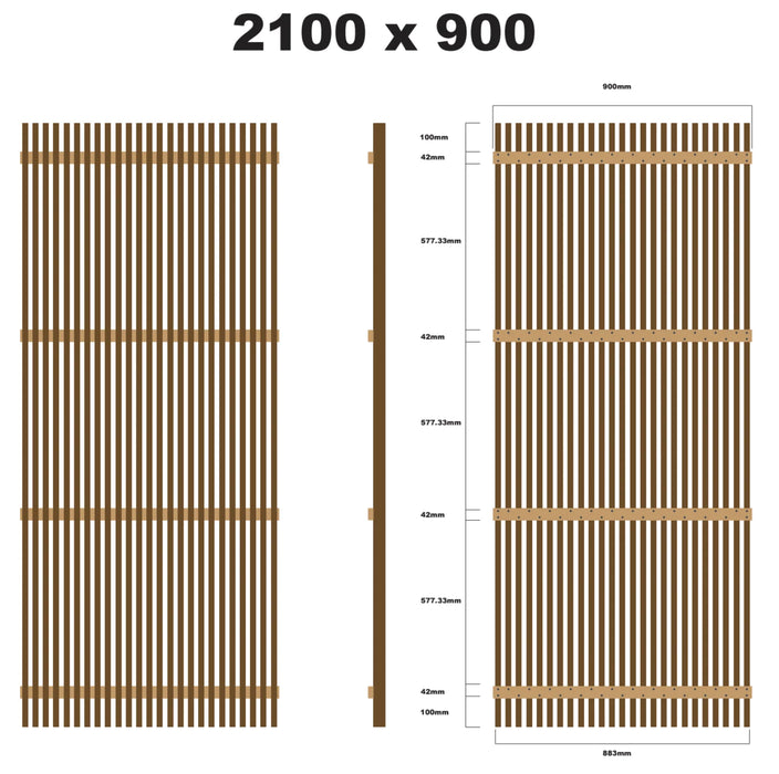 Timber Batten Screens - Raw Finish